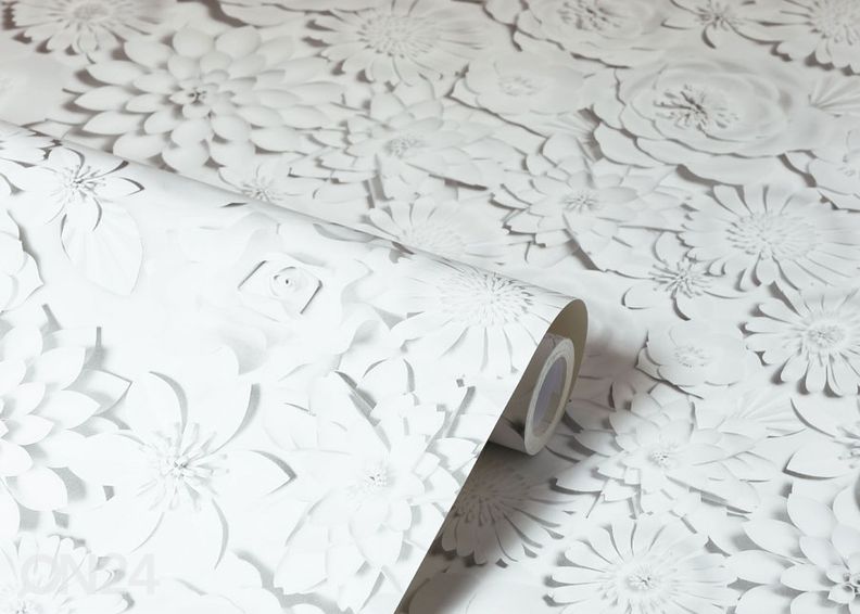Paperitapetti 3D Flower Wall kuvasuurennos