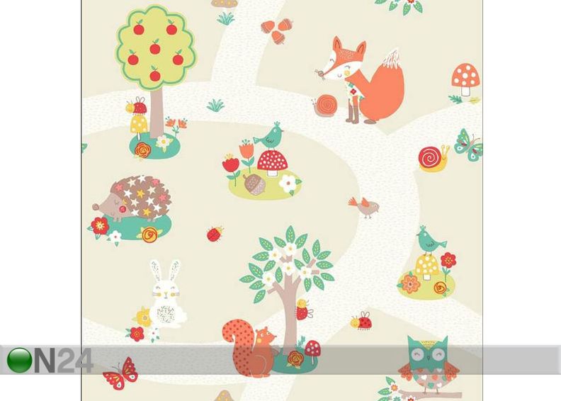 Paperitapetti FOREST FRIENDS kuvasuurennos