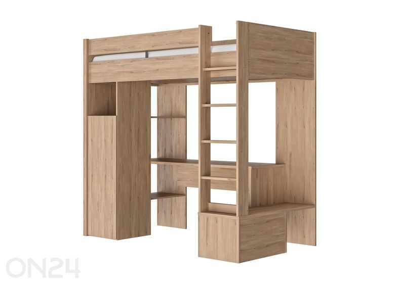 Parvisänky ja työpöytä Ethan 90x200 cm kuvasuurennos