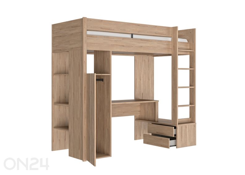 Parvisänky ja työpöytä Ethan 90x200 cm kuvasuurennos