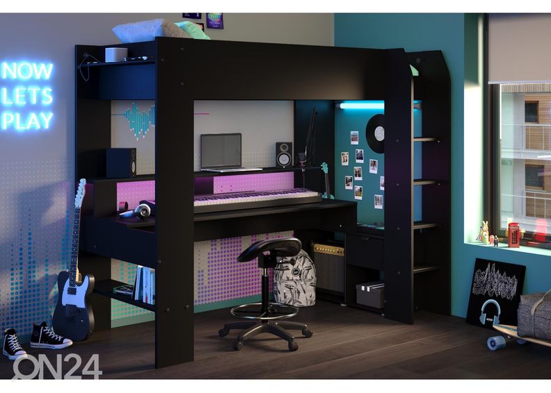 Parvisänky Online 90x200 cm + LED kuvasuurennos