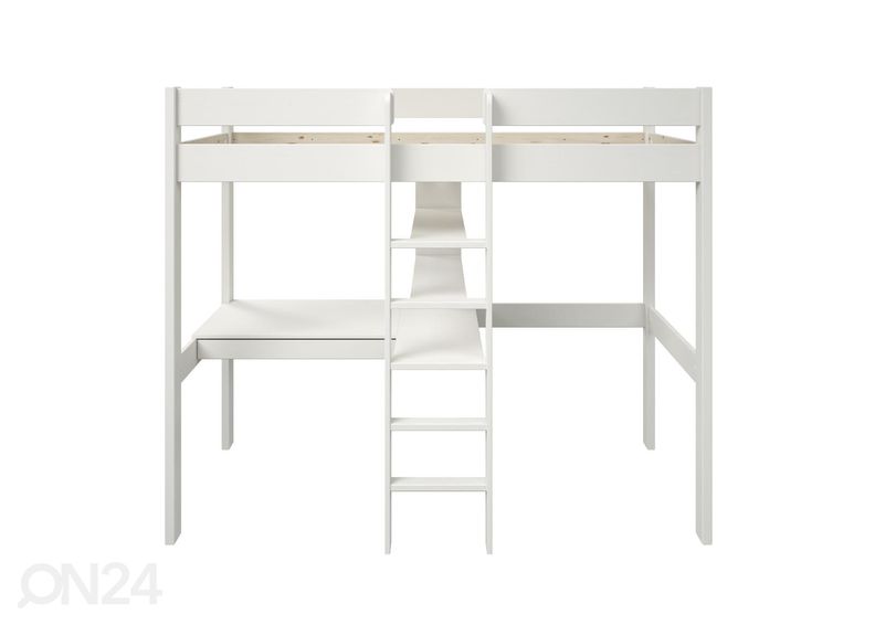 Parvisänky Robin 90x200 cm työpöydällä ja hyllyllä kuvasuurennos