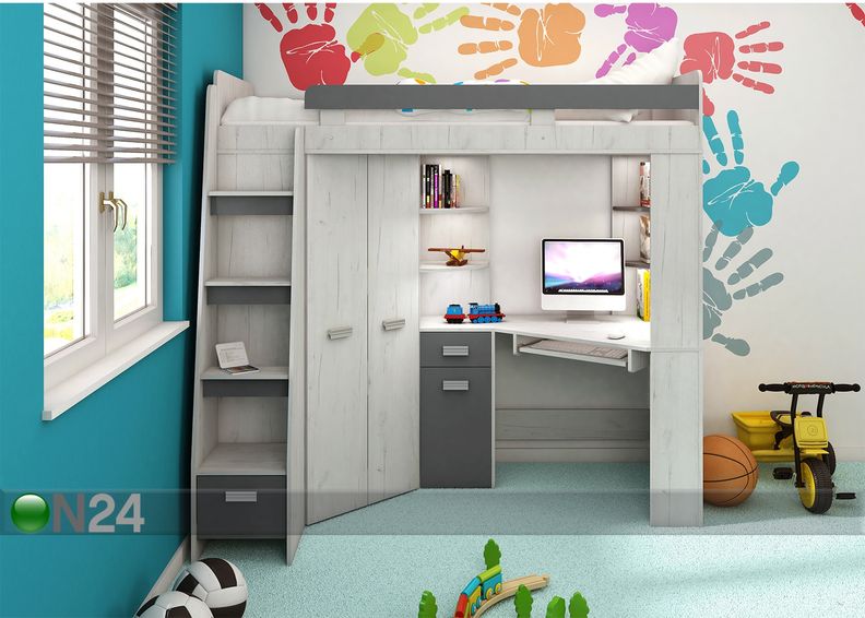 Parvisänky työpöydällä 80x200 cm kuvasuurennos