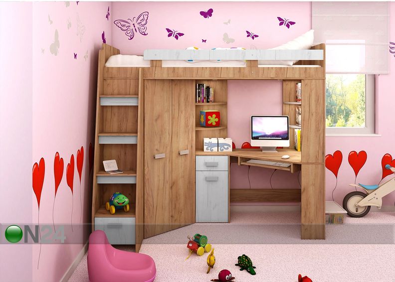 Parvisänky työpöydällä 80x200 cm kuvasuurennos