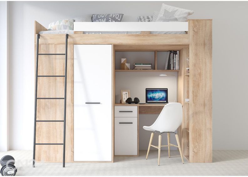 Parvisänky työpöydällä Castle 90x200 cm kuvasuurennos