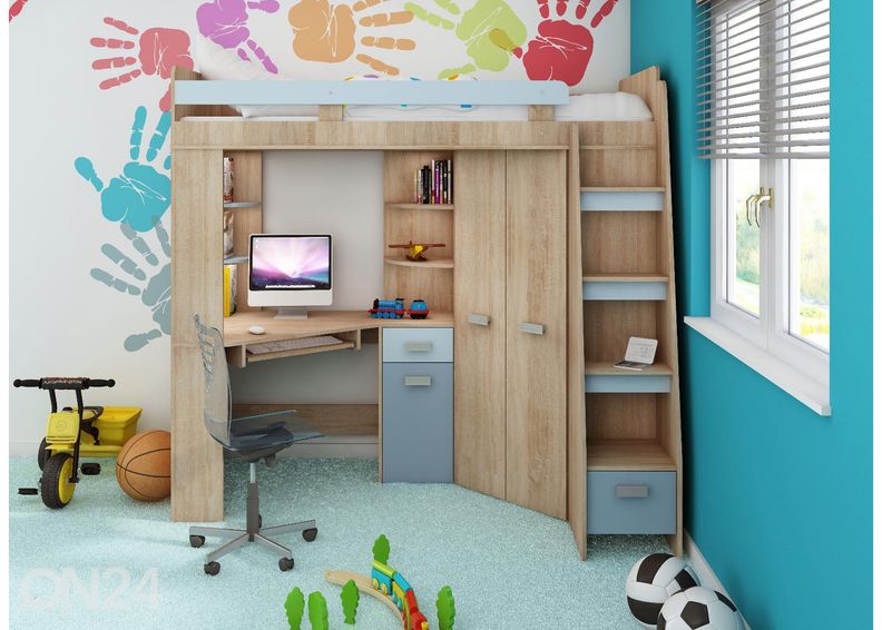 Parvisänky työpöydällä Castle II 80x200 cm kuvasuurennos