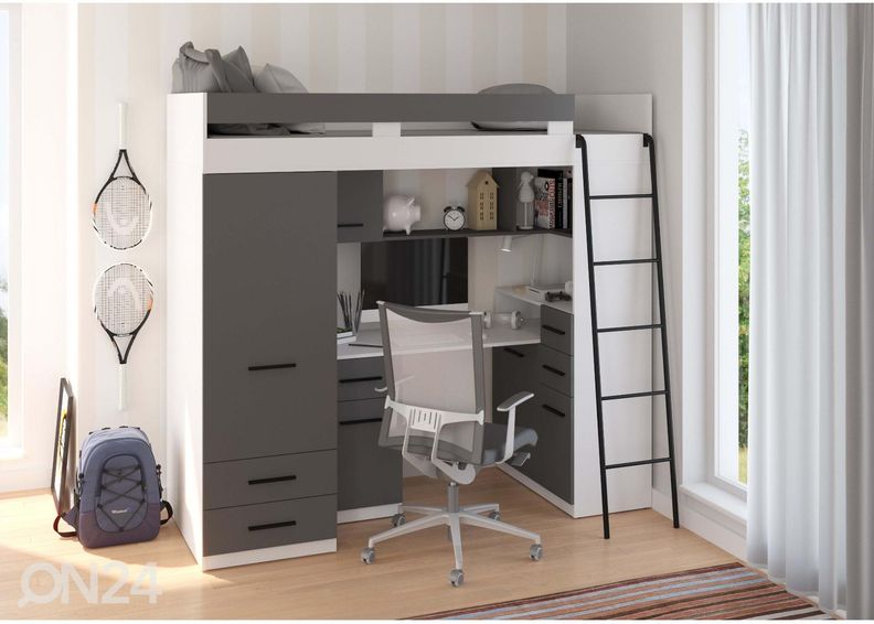 Parvisänky työpöydällä Castle VI 80x200 cm kuvasuurennos