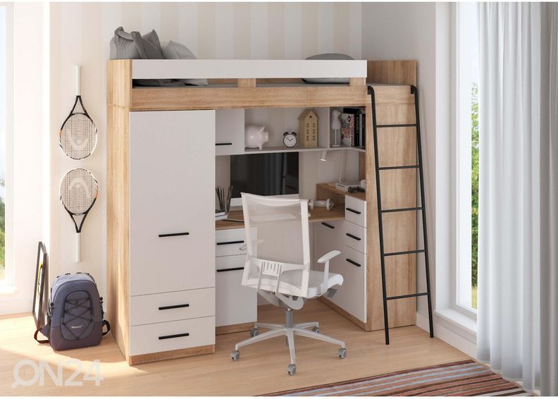 Parvisänky työpöydällä Castle VI 80x200 cm kuvasuurennos