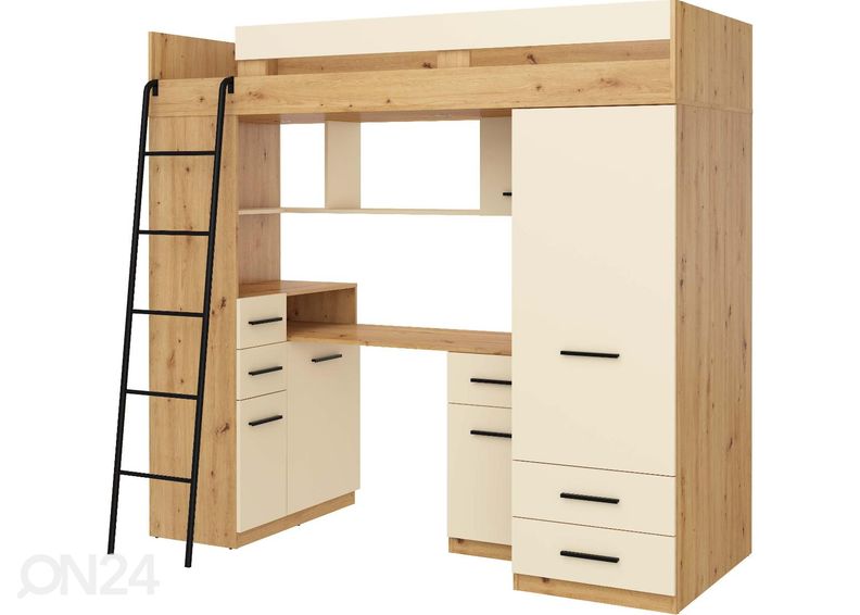 Parvisänky työpöydällä Castle VI 80x200 cm kuvasuurennos