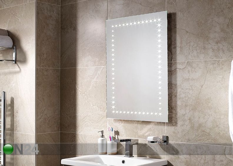Peili LED-valaistuksella Bronte 80x60 cm kuvasuurennos