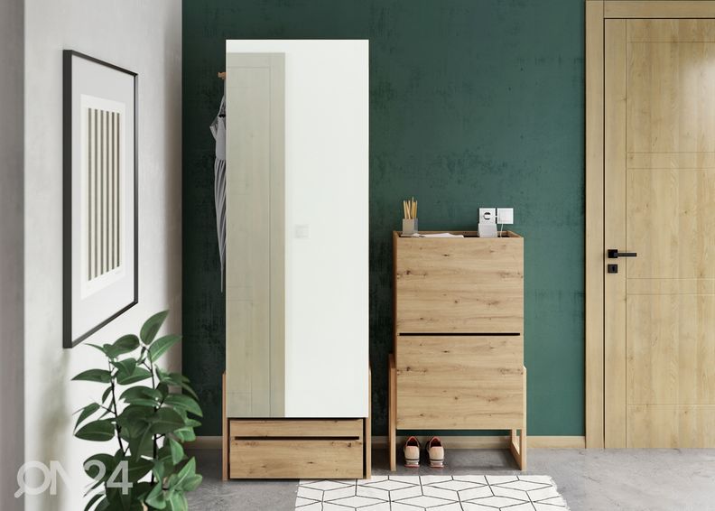 Peiliovinen vaatekaappi kuvasuurennos