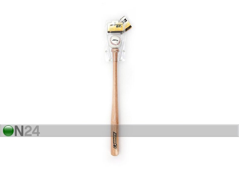 Pesäpallomaila ja -pallo kuvasuurennos