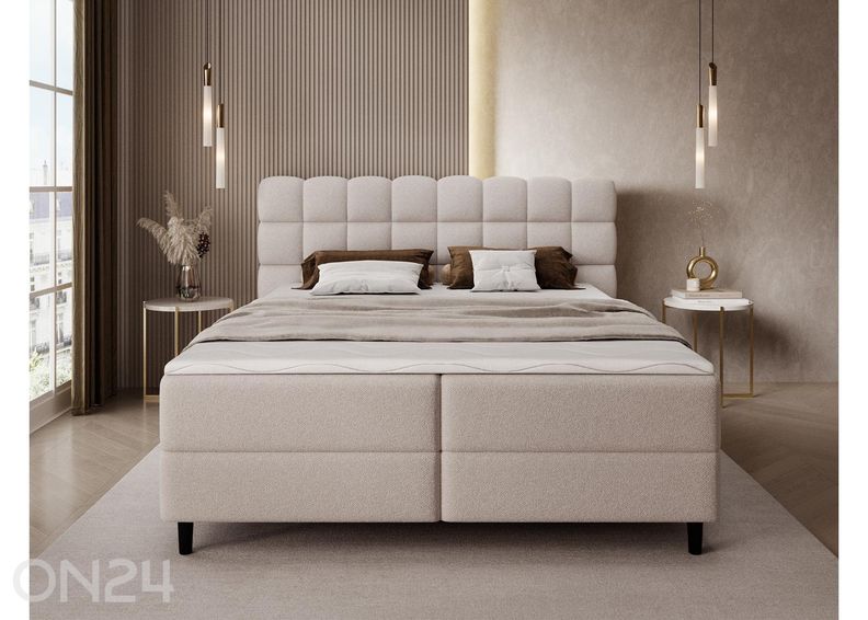 Pesukastilla varustettu kontinenttityyppinen sänky Camma 140x200 cm kuvasuurennos