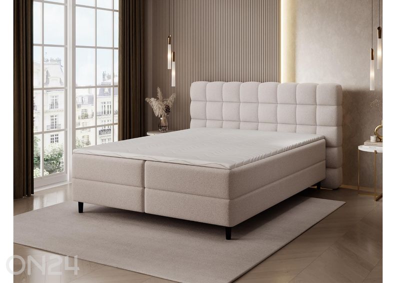 Pesukastilla varustettu kontinenttityyppinen sänky Camma 140x200 cm kuvasuurennos