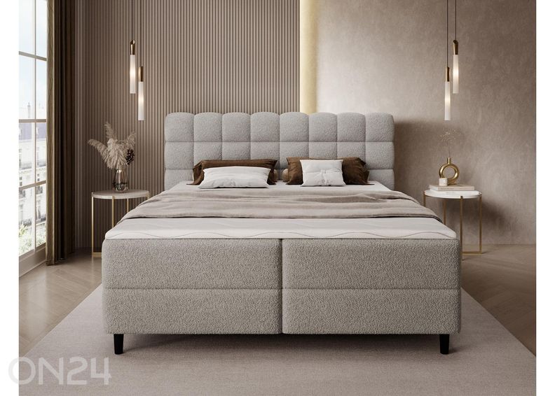 Pesukastilla varustettu kontinenttityyppinen sänky Camma 140x200 cm kuvasuurennos