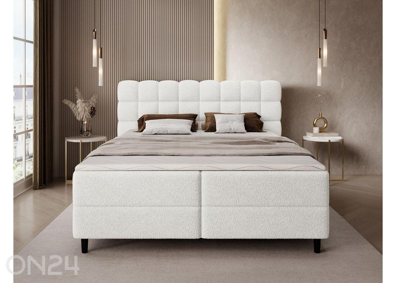 Pesukastilla varustettu kontinenttityyppinen sänky Camma 140x200 cm kuvasuurennos