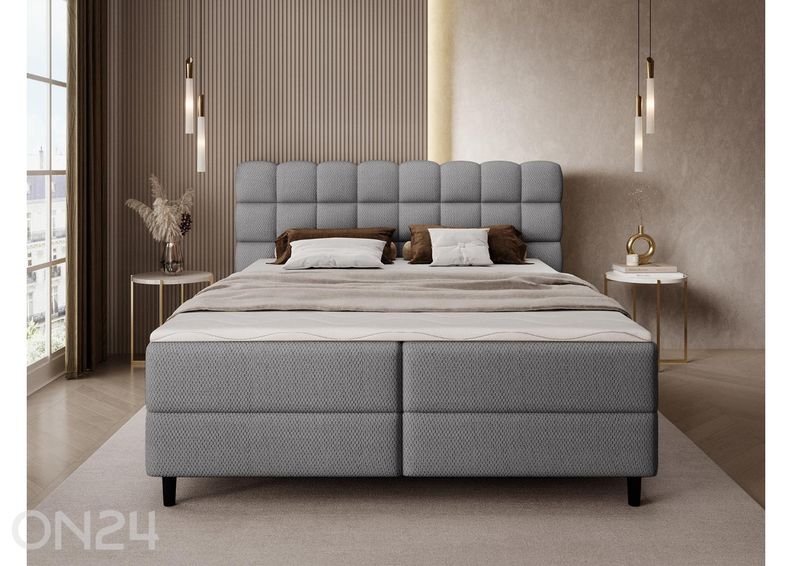 Pesukastilla varustettu kontinenttityyppinen sänky Camma 140x200 cm kuvasuurennos