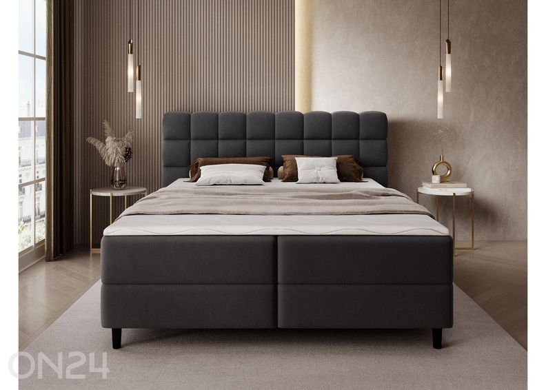 Pesukastilla varustettu kontinenttityyppinen sänky Camma 140x200 cm kuvasuurennos