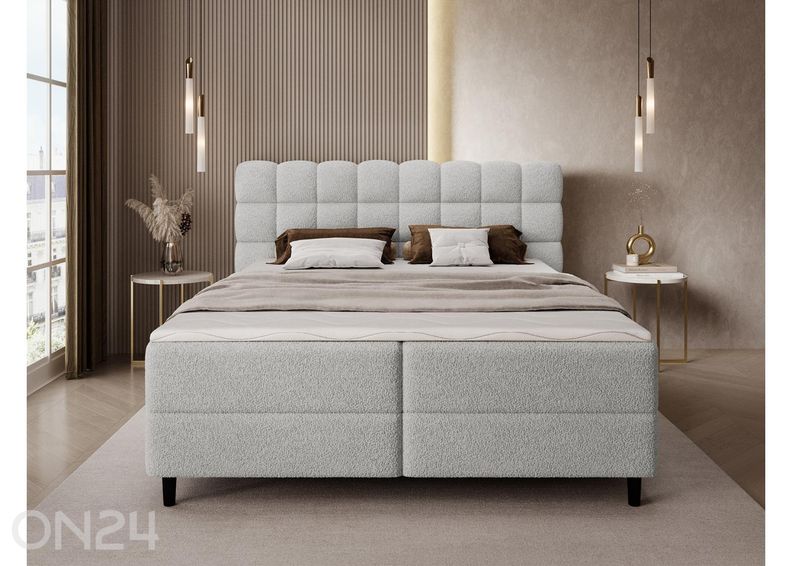 Pesukastilla varustettu kontinenttityyppinen sänky Camma 140x200 cm kuvasuurennos