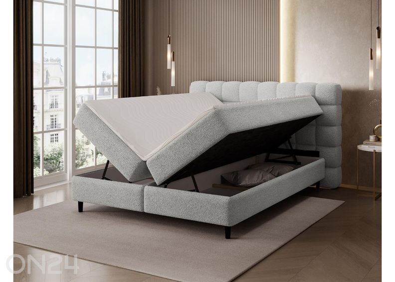 Pesukastilla varustettu kontinenttityyppinen sänky Camma 140x200 cm kuvasuurennos