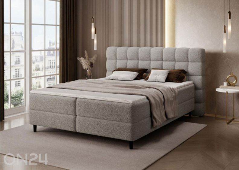 Pesukastilla varustettu kontinenttityyppinen sänky Camma 140x200 cm kuvasuurennos