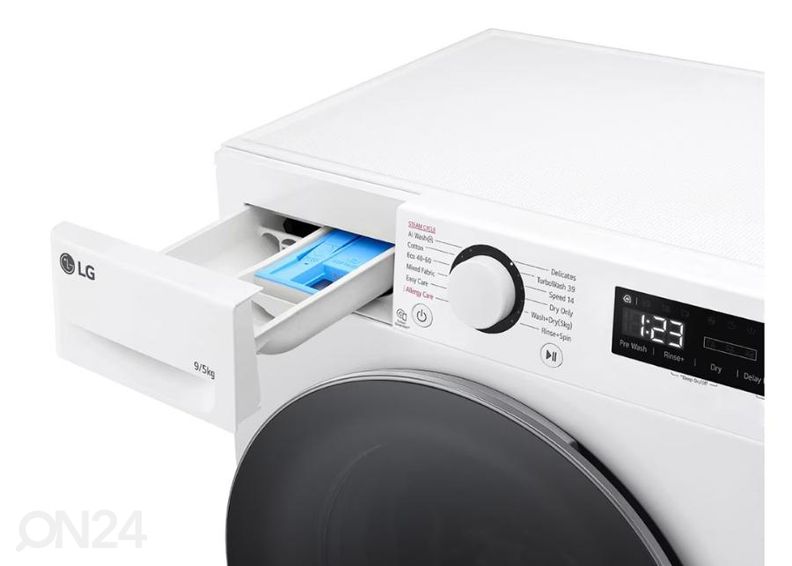 Pesukone kuivausrummulla LG F2DR509S1W kuvasuurennos