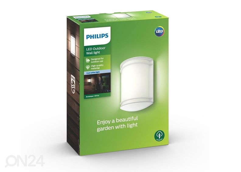 Philips Antelope seinävalaisin 600lm 4000K valkoinen kuvasuurennos
