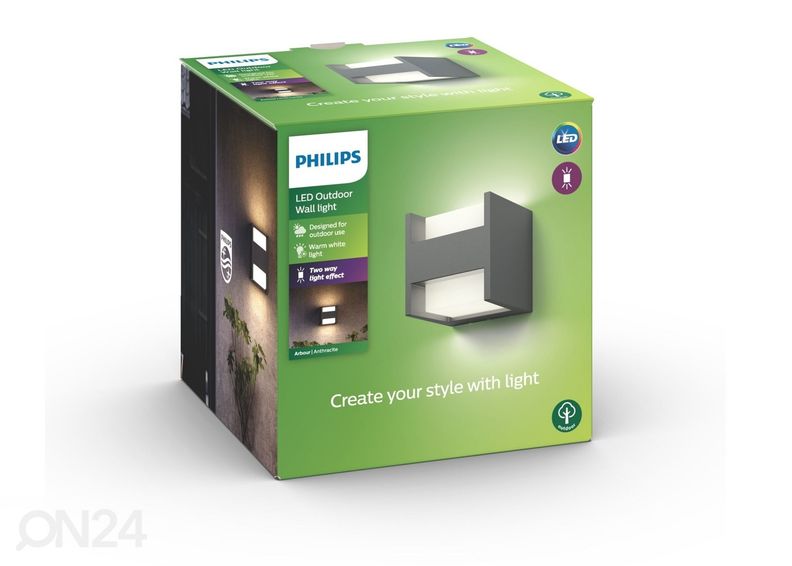 Philips Arbour seinävalaisin 2x4,5 W 800lm 2700K kuvasuurennos