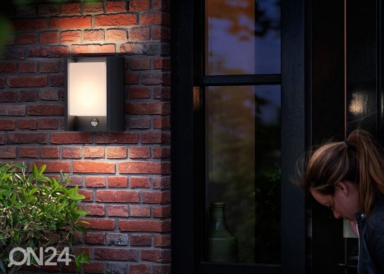 Philips Arbour seinävalaisin liiketunnistimella 1x6 W 600lm 2700K kuvasuurennos