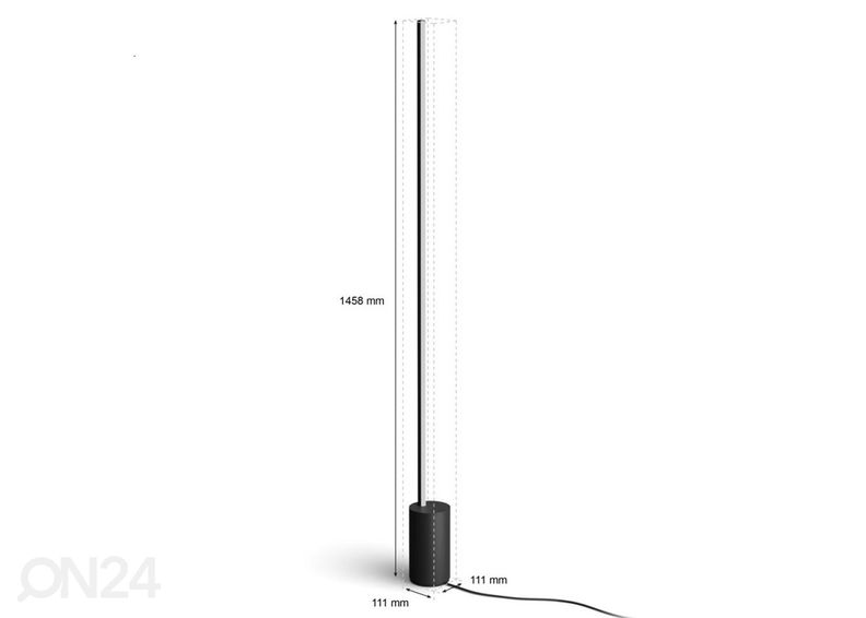 Philips Hue Black and Color ambience lattiavalaisin Signe musta tasaisella värinvaihdolla kuvasuurennos