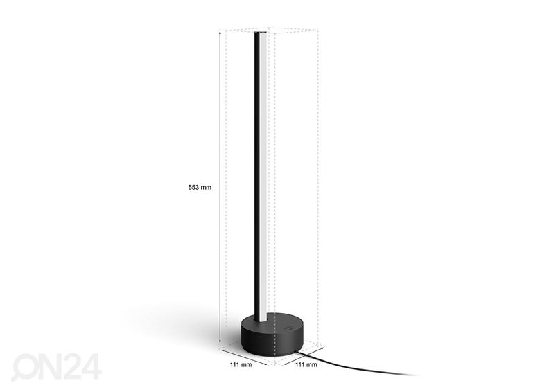 Philips Hue Black and Color ambience pöytävalaisin Signe musta tasaisella värinvaihdolla kuvasuurennos