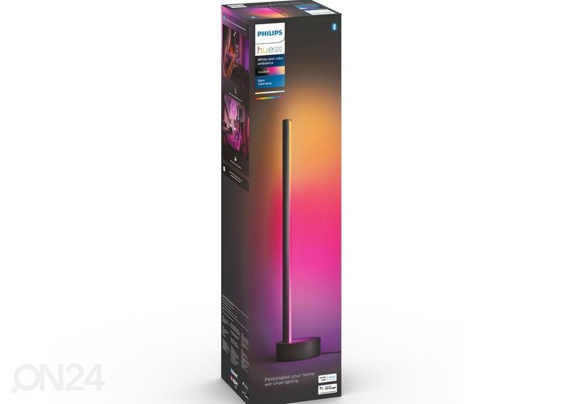 Philips Hue Black and Color ambience pöytävalaisin Signe musta tasaisella värinvaihdolla kuvasuurennos