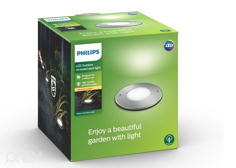 Philips Moss upotettava ulkovalaisin 3 W 270lm IP67 kuvasuurennos