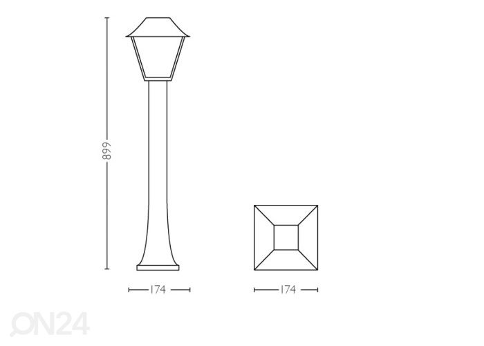 Philips myGarden Alpenglow pylväsvalaisin E27 kuvasuurennos
