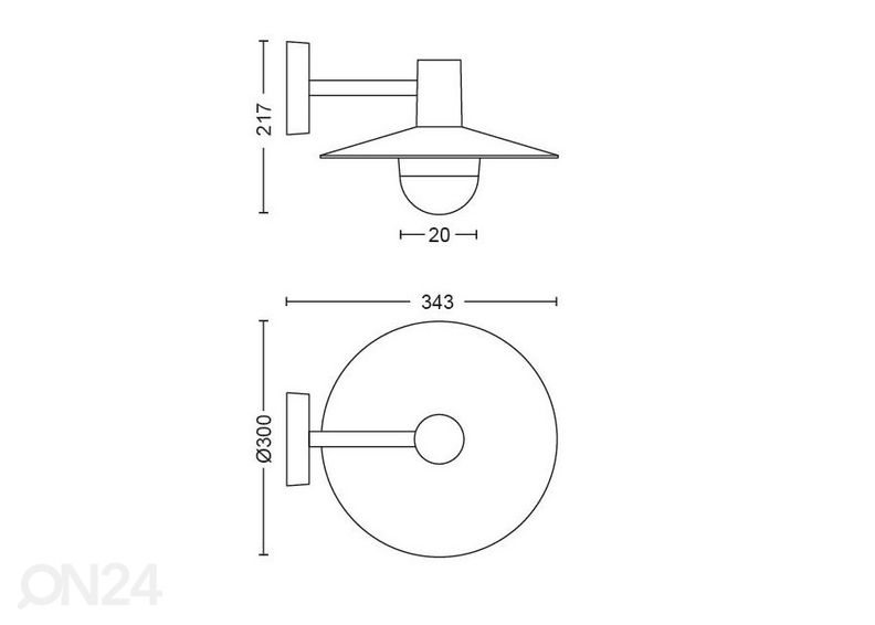 Philips myGarden Skua seinävalaisin E27 kuvasuurennos