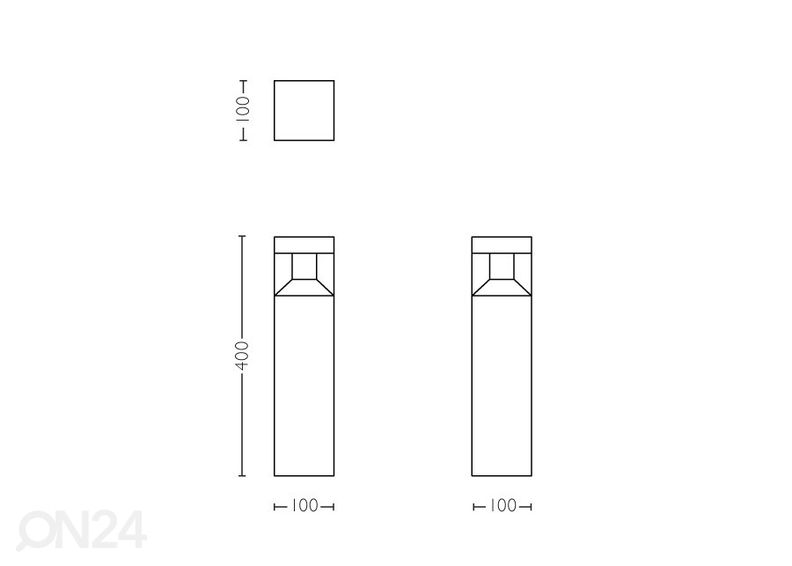Philips Parterre pylväsvalaisin 8 W 800lm 2700K kuvasuurennos