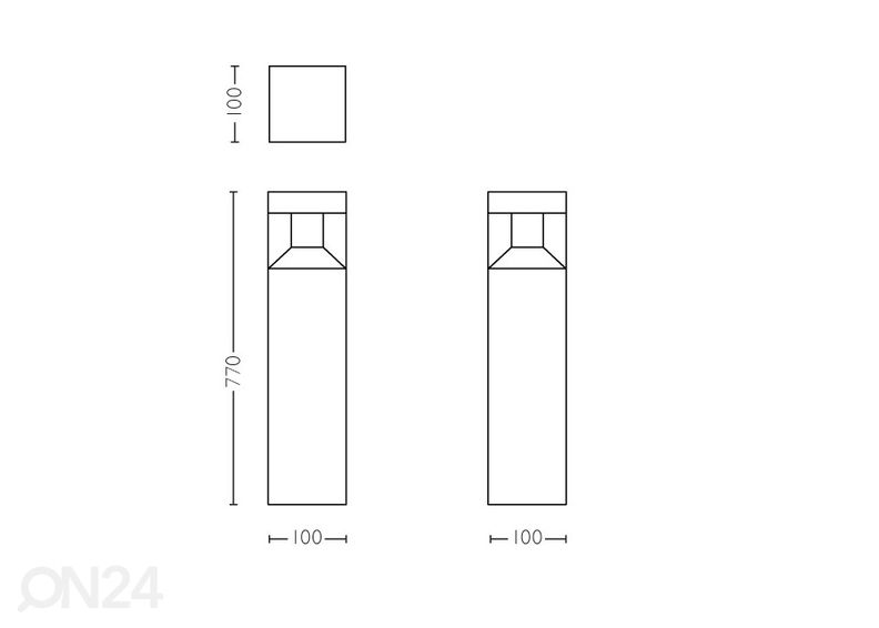 Philips Parterre pylväsvalaisin 8 W 800lm 2700K kuvasuurennos