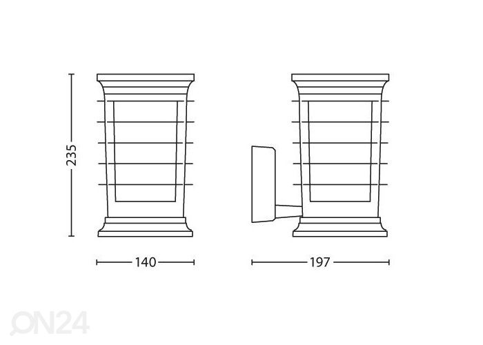 Philips Patio seinävalaisin 1xE27 kuvasuurennos