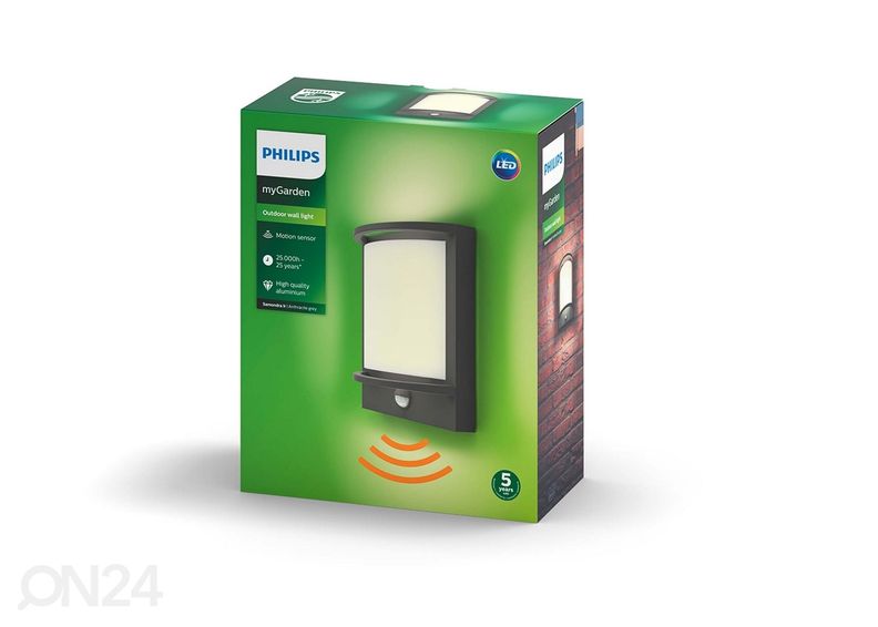 Philips Samondra seinävalaisin liiketunnistimella 12 W 1200lm 2700K kuvasuurennos