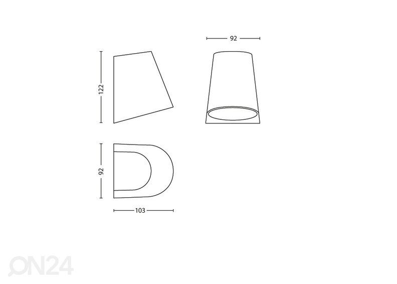 Philips Virga seinävalaisin 3 W 2700K, harmaa kuvasuurennos