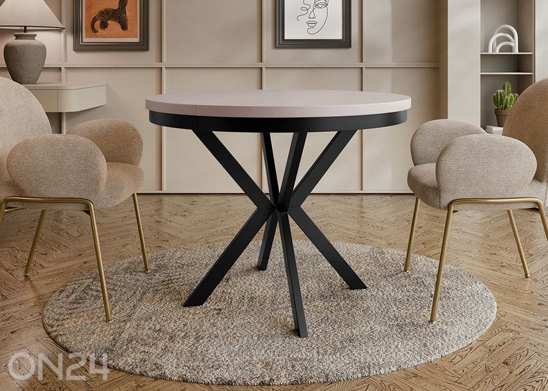 Pidennettävä ruokapöytä Edder 120x120/196 cm kuvasuurennos