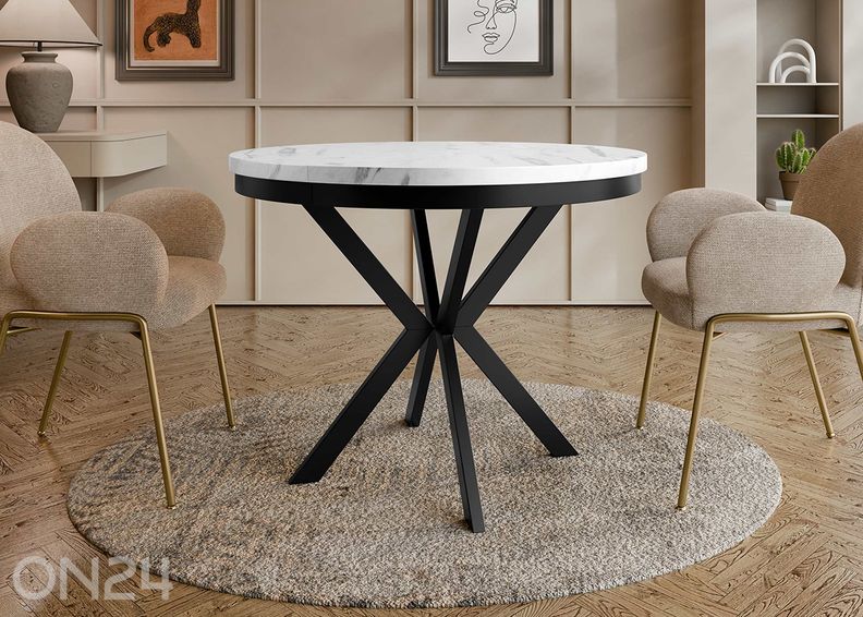 Pidennettävä ruokapöytä Edder 90x90/166 cm kuvasuurennos