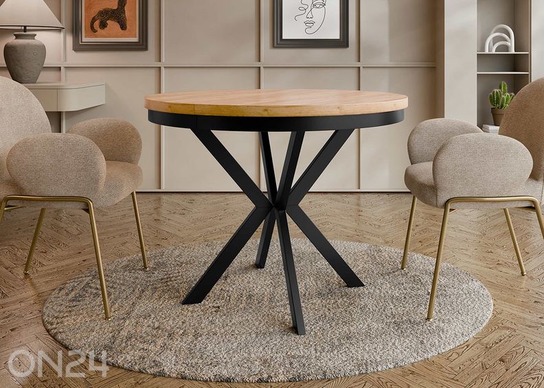 Pidennettävä ruokapöytä Edder 90x90/166 cm kuvasuurennos