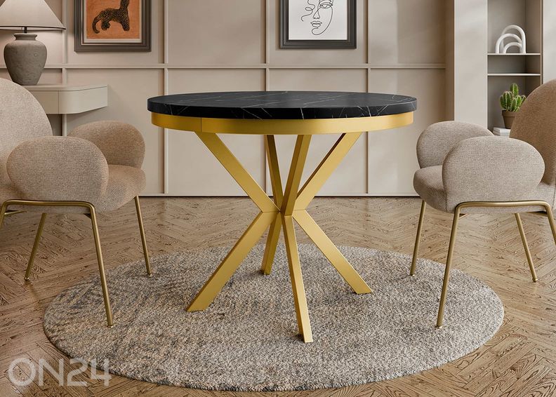 Pidennettävä ruokapöytä Edder 90x90/166 cm kuvasuurennos