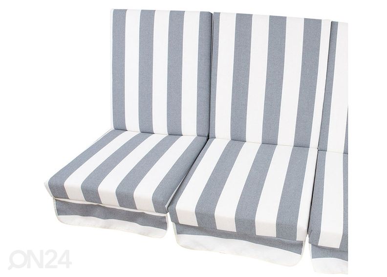 Pihakeinun istuinpehmusteet Montreal 114x52x9 cm, 3 kpl kuvasuurennos