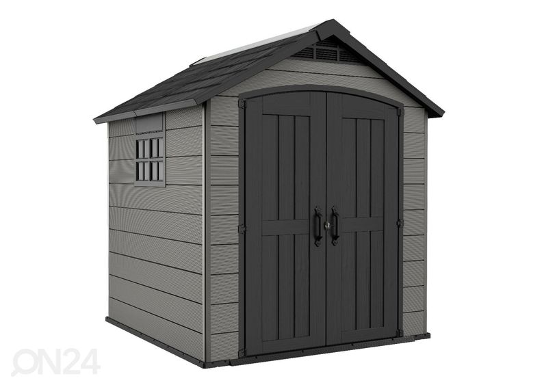 Pihavarasto Premier 757, 4 m², harmaa kuvasuurennos