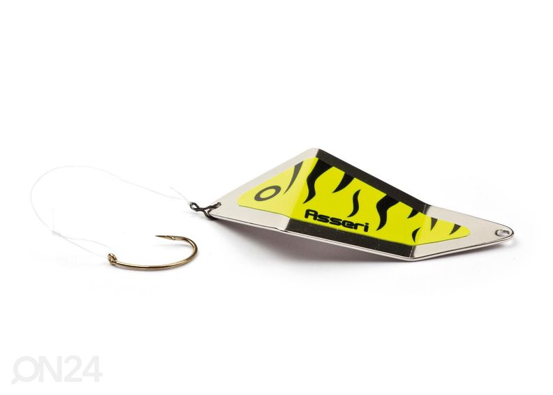 Pilkkiuistin puronieriä, hauki ja ahven kalastukseen Char Asser hopea-keltainen kuvasuurennos