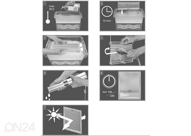 Pimentävä pliseekaihdin 90-100x250 cm kuvasuurennos