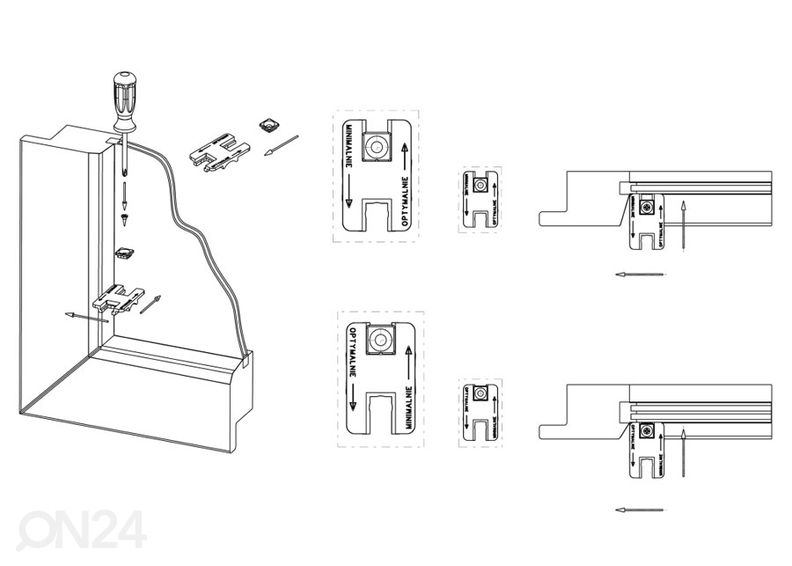 Pimentävä pliseekaihdin leveys 80-90 cm kuvasuurennos