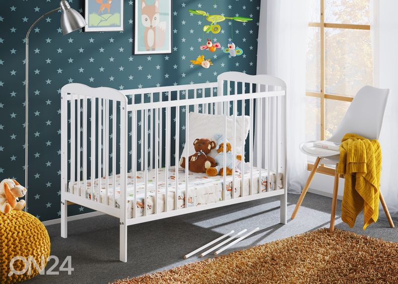 Pinnasänky Ala II ja patja 60x120 cm, valkoinen kuvasuurennos